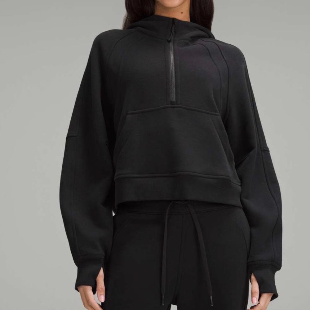 Lululemon Scuba Oversized Half-Zip Hoodie in Black - Size M/L